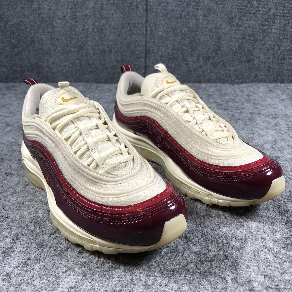 Nike Women's Cream and Burgundy Sneakers